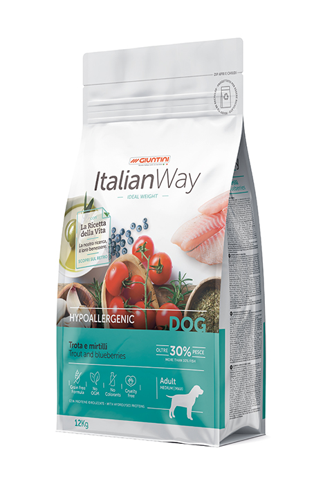 ItalianWay Dog Adult Medium Hypo Ideal weight Trota(1x12kg)