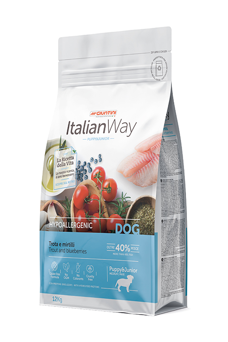ItalianWay Dog Puppy/Junior medmax Hypo Trota mirtilli (1x12 Kg)