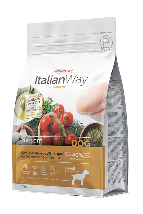 ItalianWay Dog Med-Maxi Classic Fit Carni bianche (3x3 Kg)