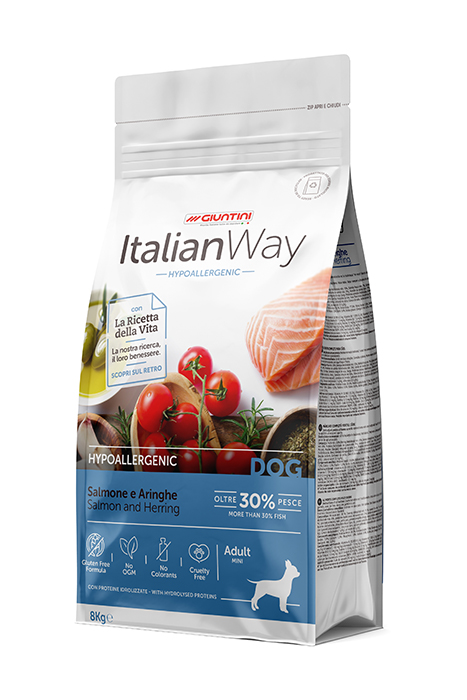 ItalianWay Dog Mini Hypoallergenic - Salmone e Aringhe (1x8Kg)