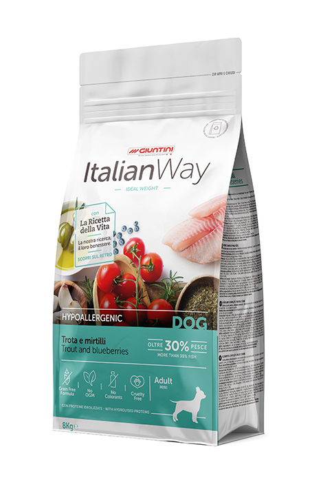 ItalianWay Dog Mini Hypo Ideal Weight Trota e mirtilli (1x8Kg)