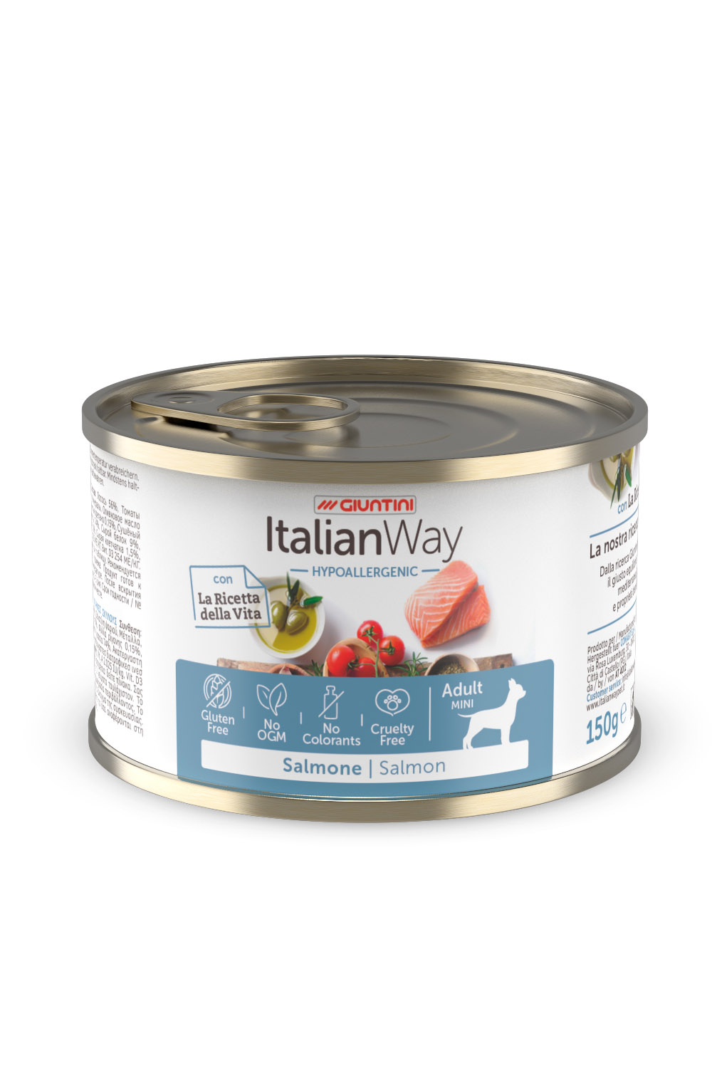 Umido / Salmone (24 pz. x 150 gr.) • cane Adult mini