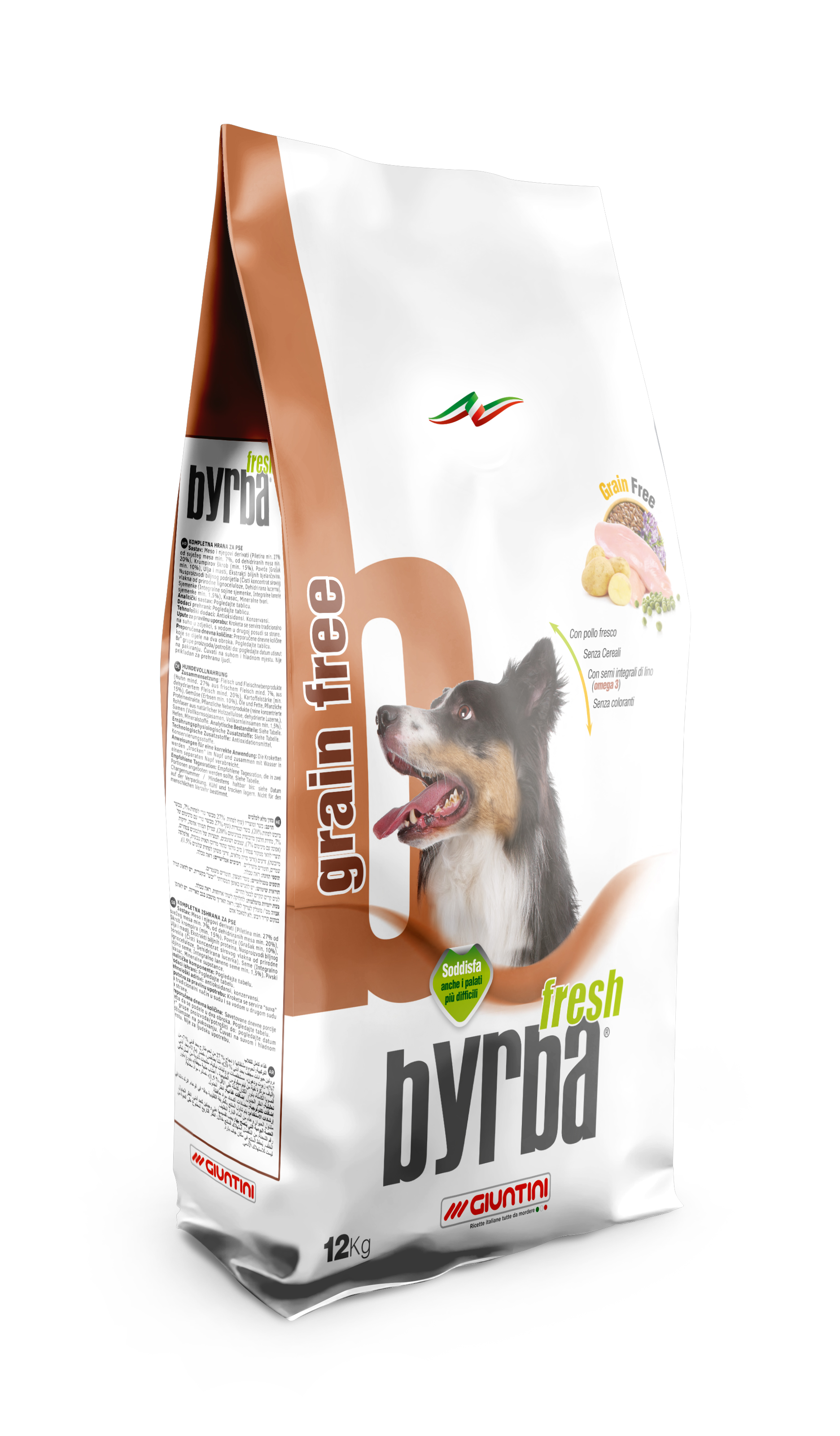 Byrba Fresh con pollo fresco Grain free (1 pz x 12 Kg)