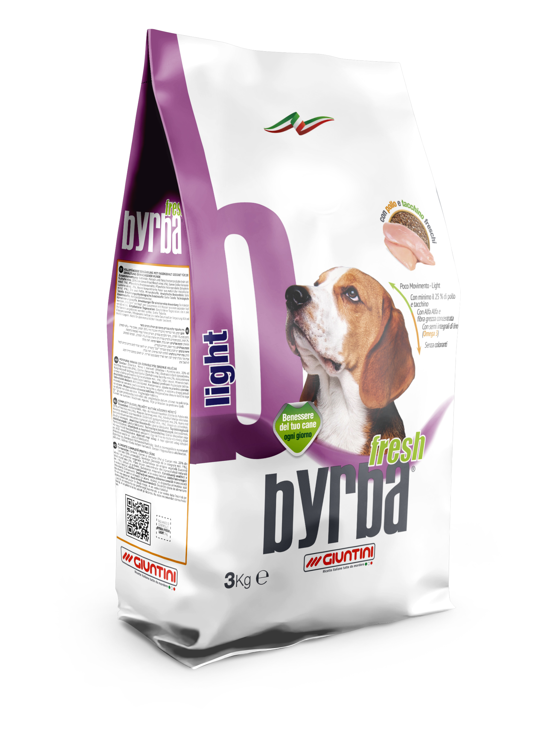 Byrba Fresh Light - cibo-cani (4 pz x 3 kg)
