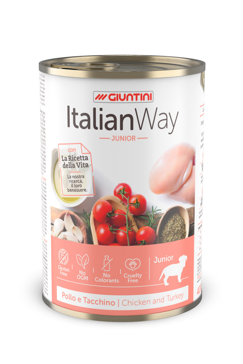Umido / Pollo e Tacchino (12 pz. x 400 gr.) cane Junior Medium