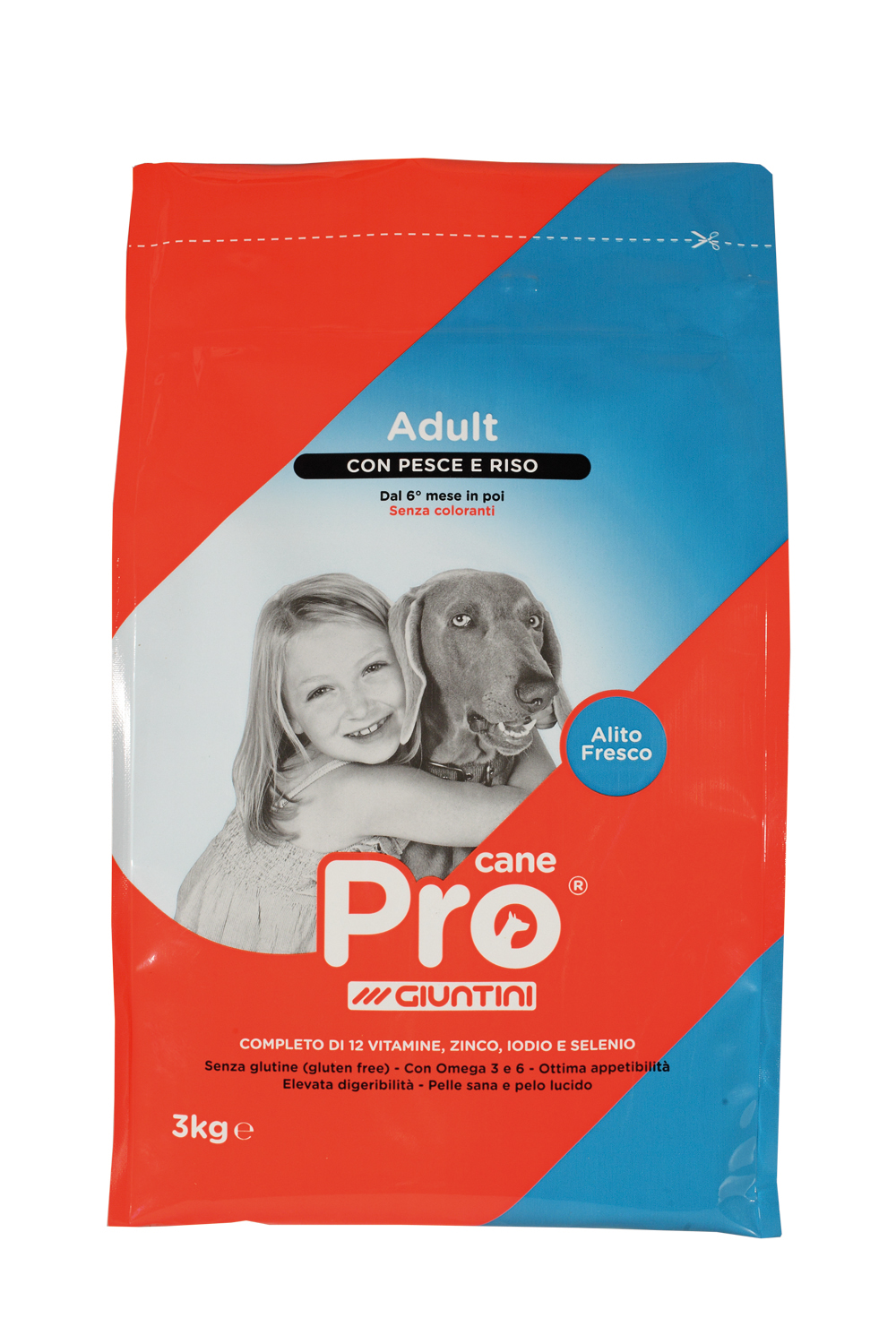 Pro Cane Giuntini con Pesce e riso 3 kg x 4 pz.