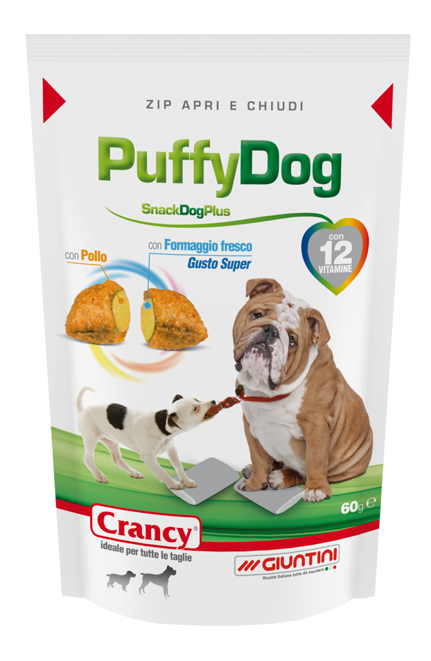 Crancy Puffy Dog al formaggio (8 pz. da 60 gr)